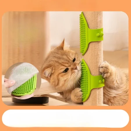1pc Rubber Cat Scratching Table Leg Band Toy with Grooming Massagers Brush Pet Stress Relief Accessories for Cats Playtime